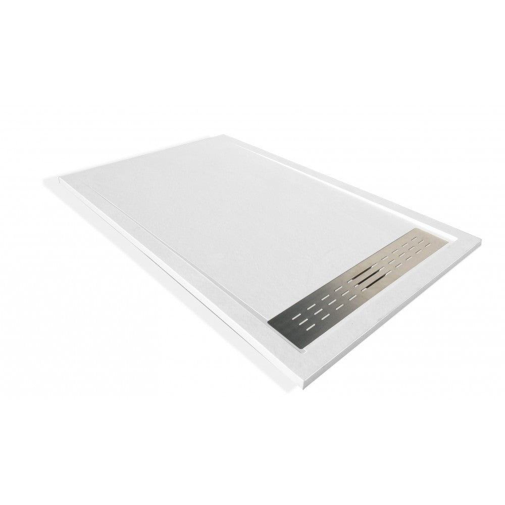 Bilbao Receveur de Douche Extra Plat 30MM Solidstone Blanc