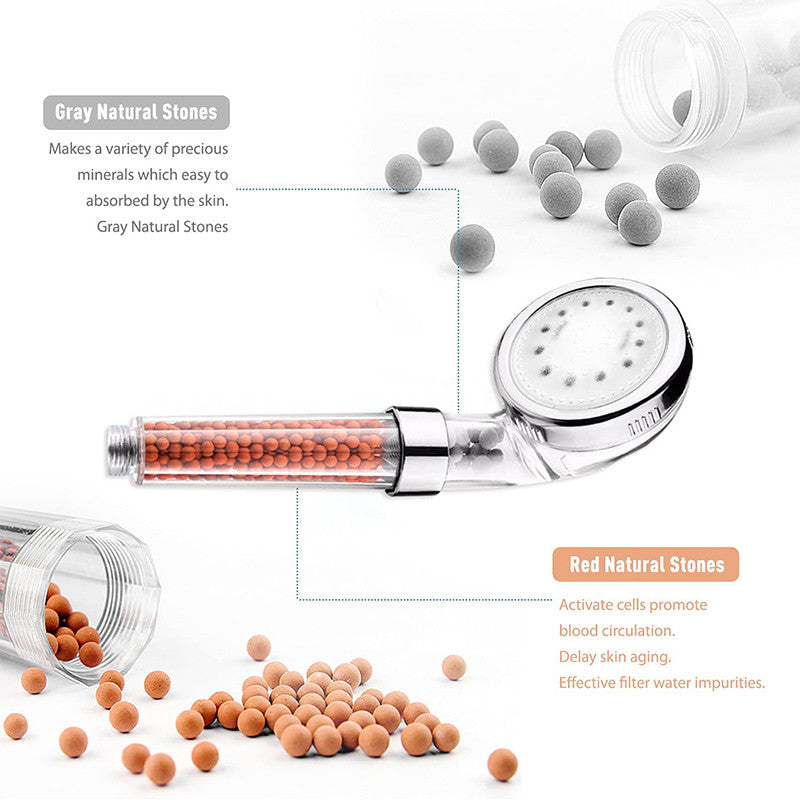 Pommeau de douche led a economie de perles purifiantes