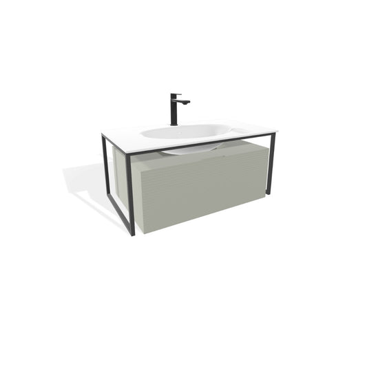 Fargo Caisson de Meuble avec Vasque Larg. 80CM Gris Aloé